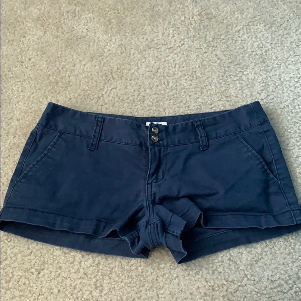 Navy blue cotton shorts